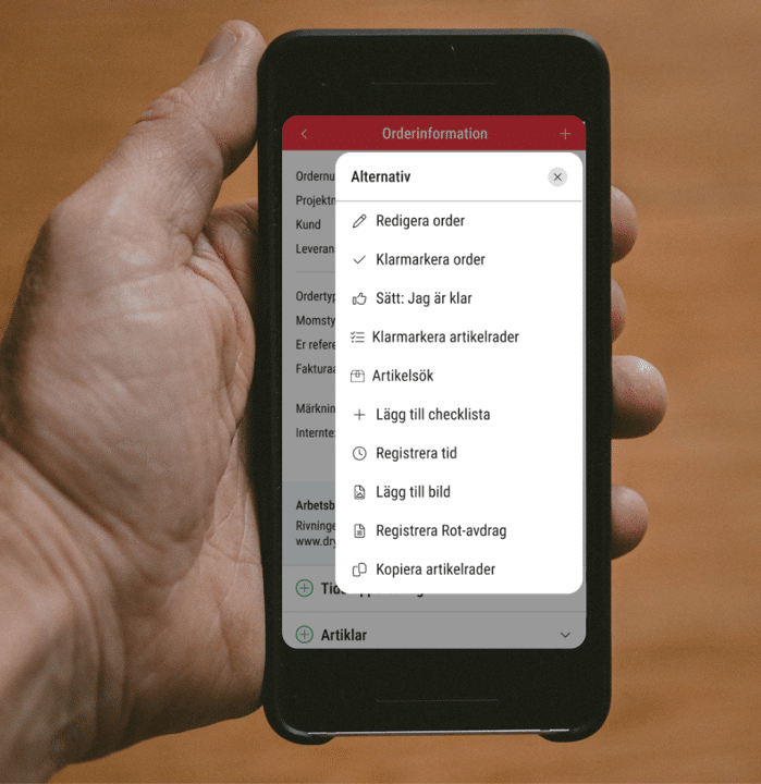 SoftOne mobilapp