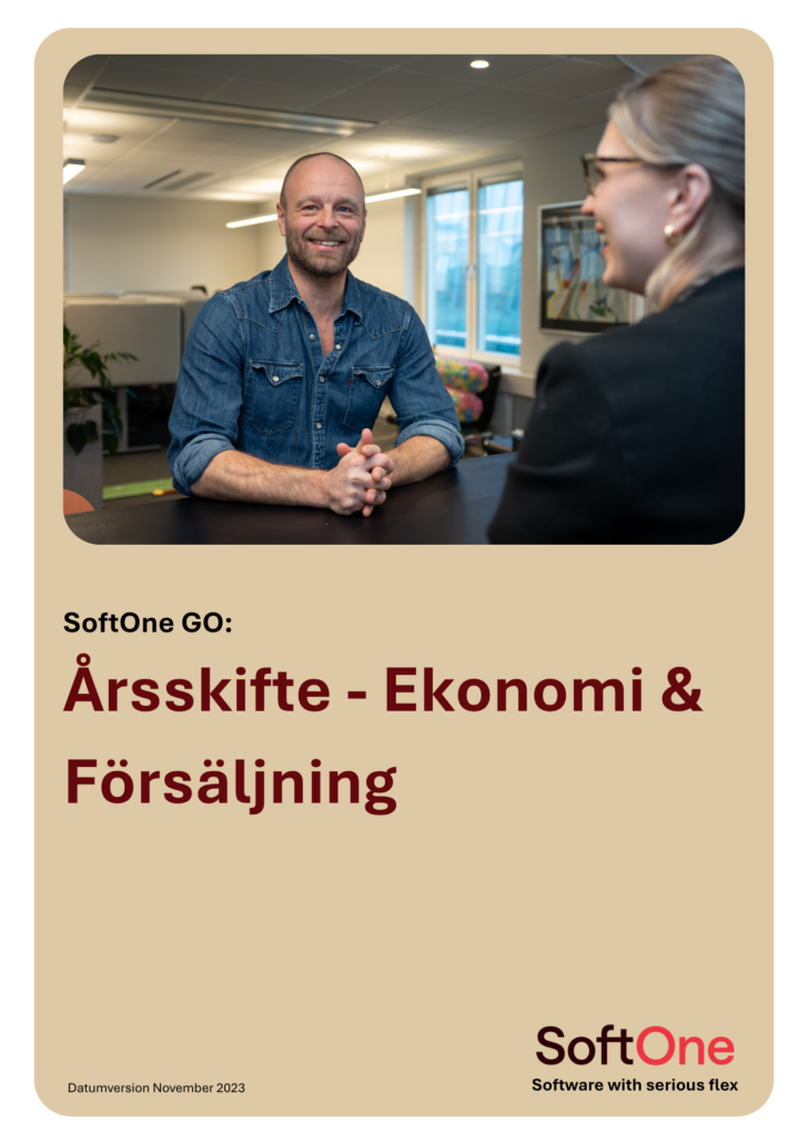 Manual Årsskifte Ekonomi & Försäljning