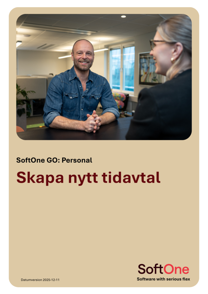 Manual Skapa nytt tidavtal
