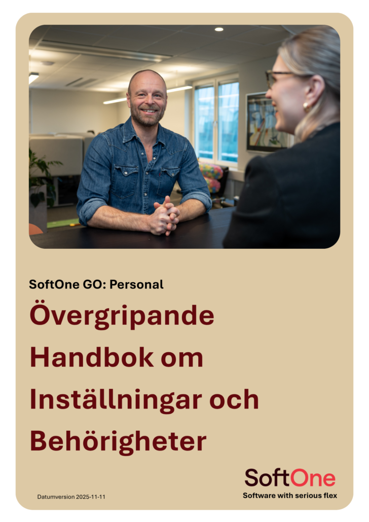 Övergripande Handbok om Inställningar och Behörigheter