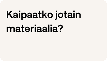 Kaipaatko jotain materaiaalia (Saknar du något material) transparent
