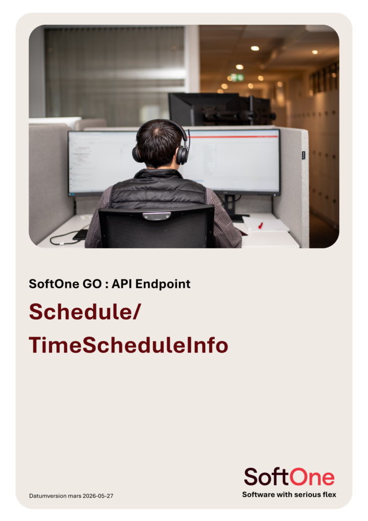 Integration Endpoint GET TimeScheduleinfo